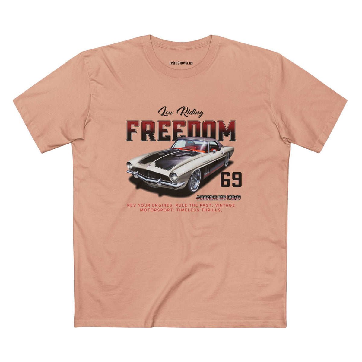 Retro Car Vintage Graphic Tee Staple Unisex 100 Cotton Tee Shirt - RC-8