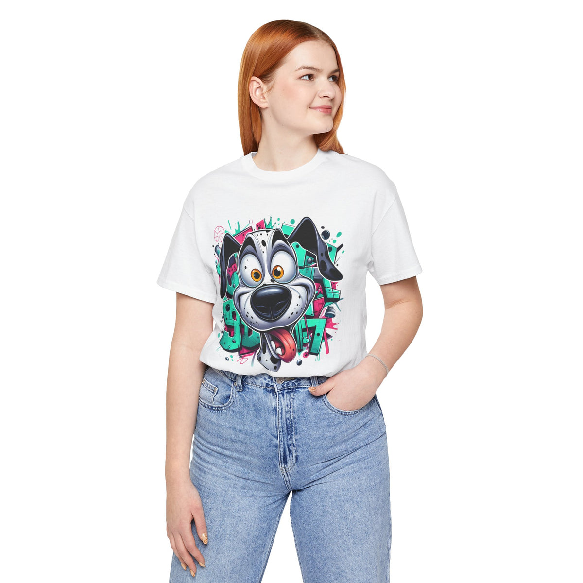 Viki Animal Tees, Dog Tee Shirt, Funny Dog T-Shirt, Art Design Top, Funny Animal T-Shirt, Graphic Tee