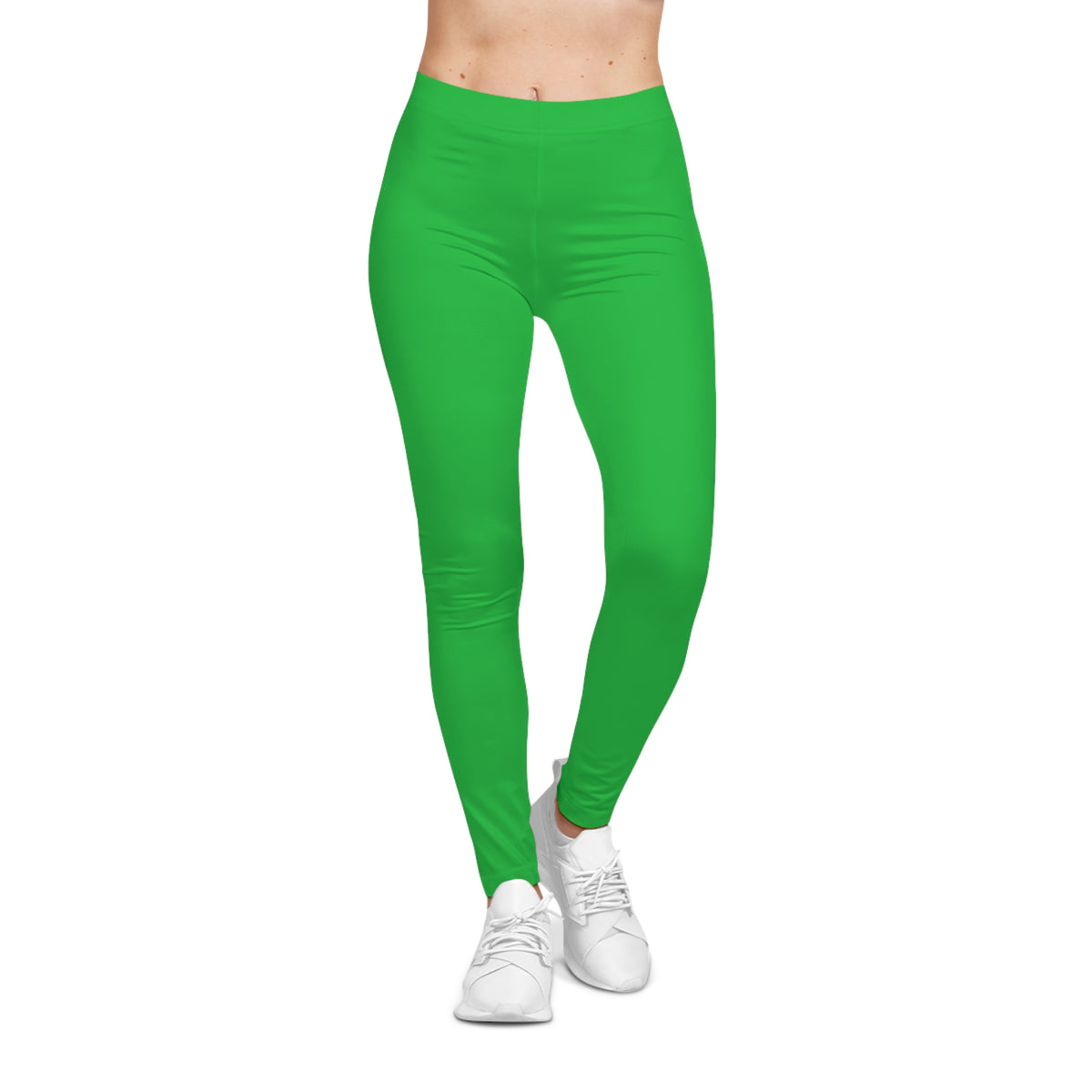 Jade Green Color Women's Poly-Span Casual Leggings XS-2XL