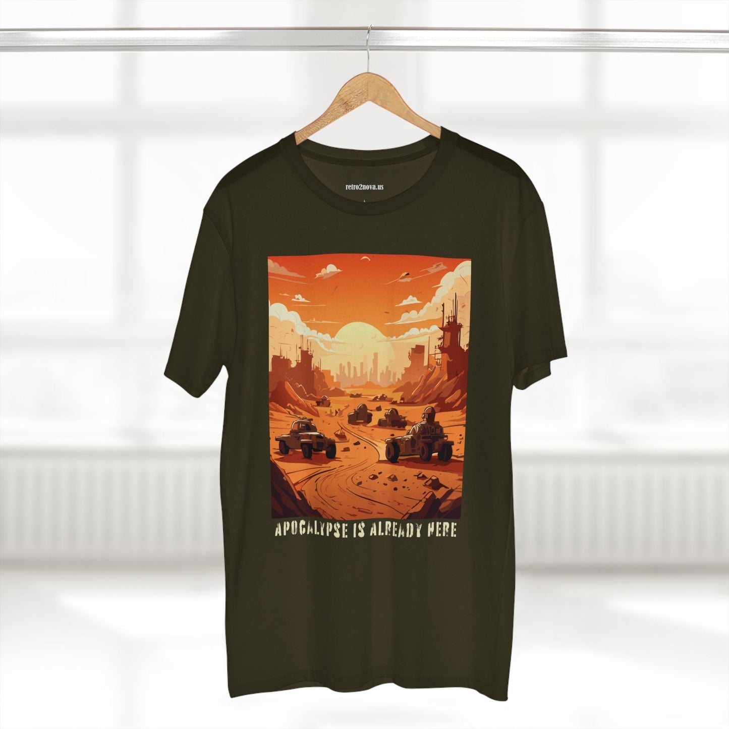 Retro2Nova Cataclysm Doomsday Unisex Premium Cotton Tee With Original Art Design