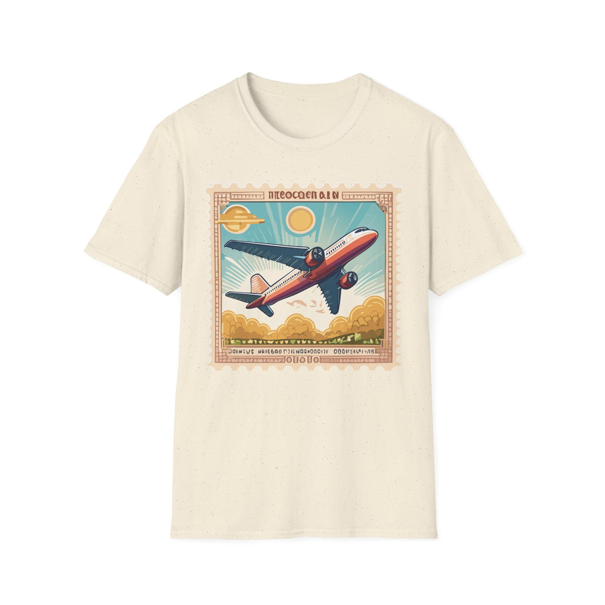 Vintage Airplane Poster T-Shirt | Retro Travel Aviation Art