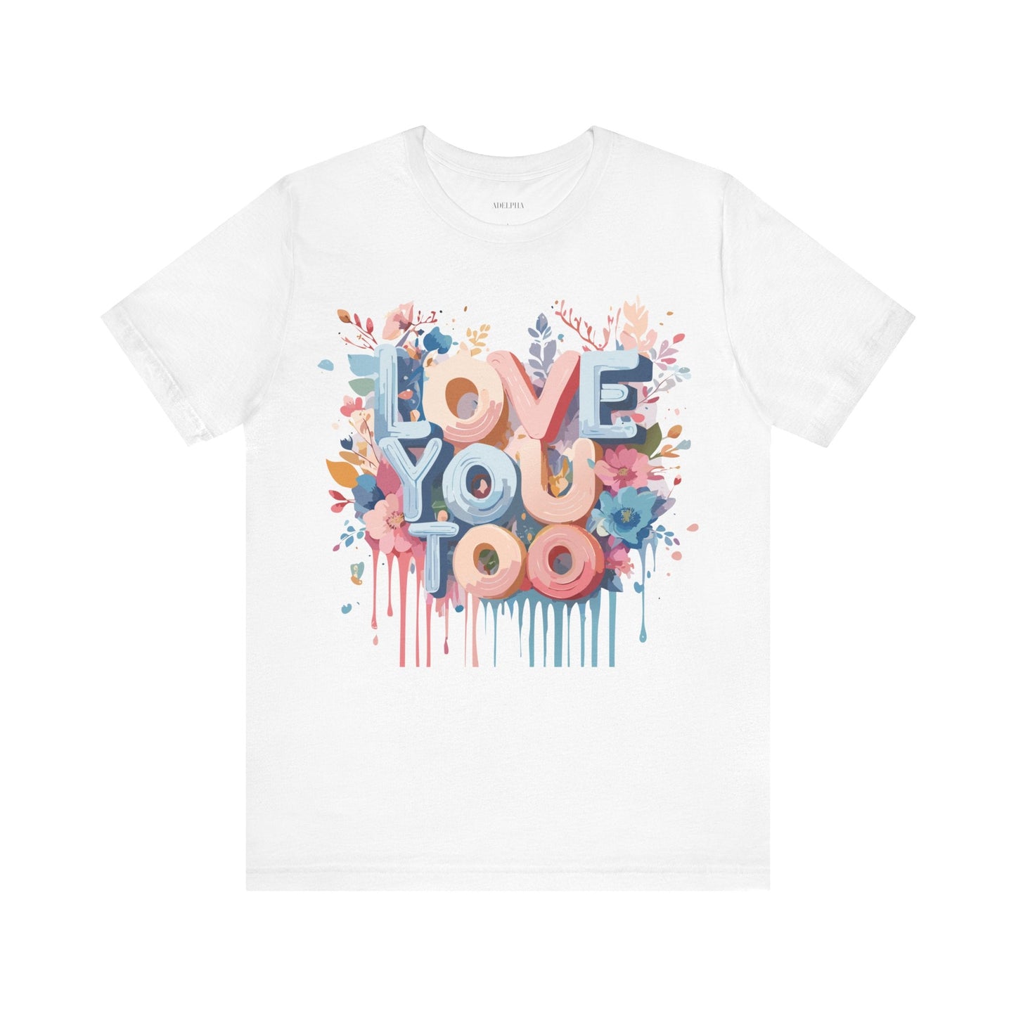Valentine Day Graphic Unisex 100 Cotton Vintage Artwork with Love and Flower Design Tee 41
