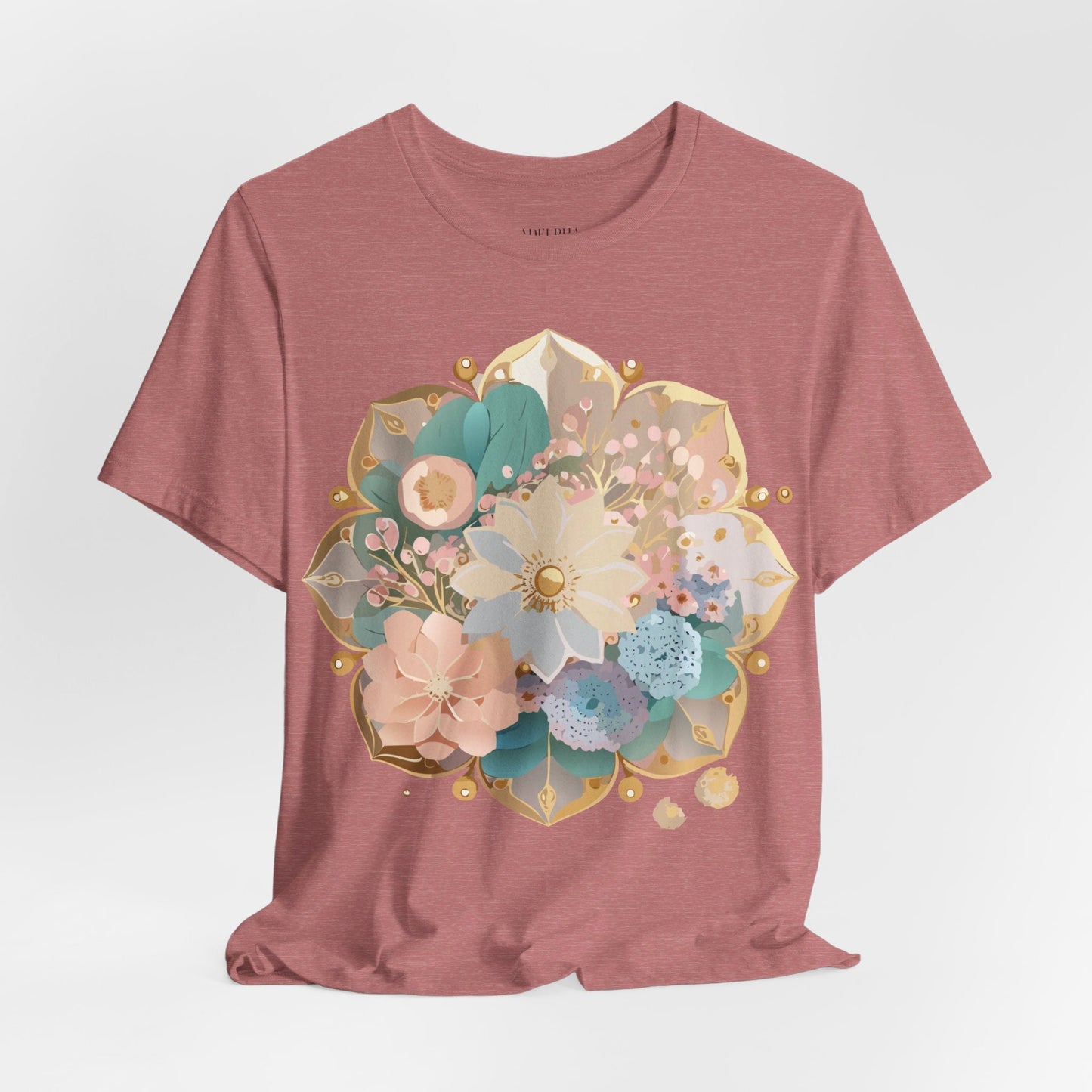 Mandala Graphic Unisex 100 Cotton Vintage Floral Artwork Tee 15