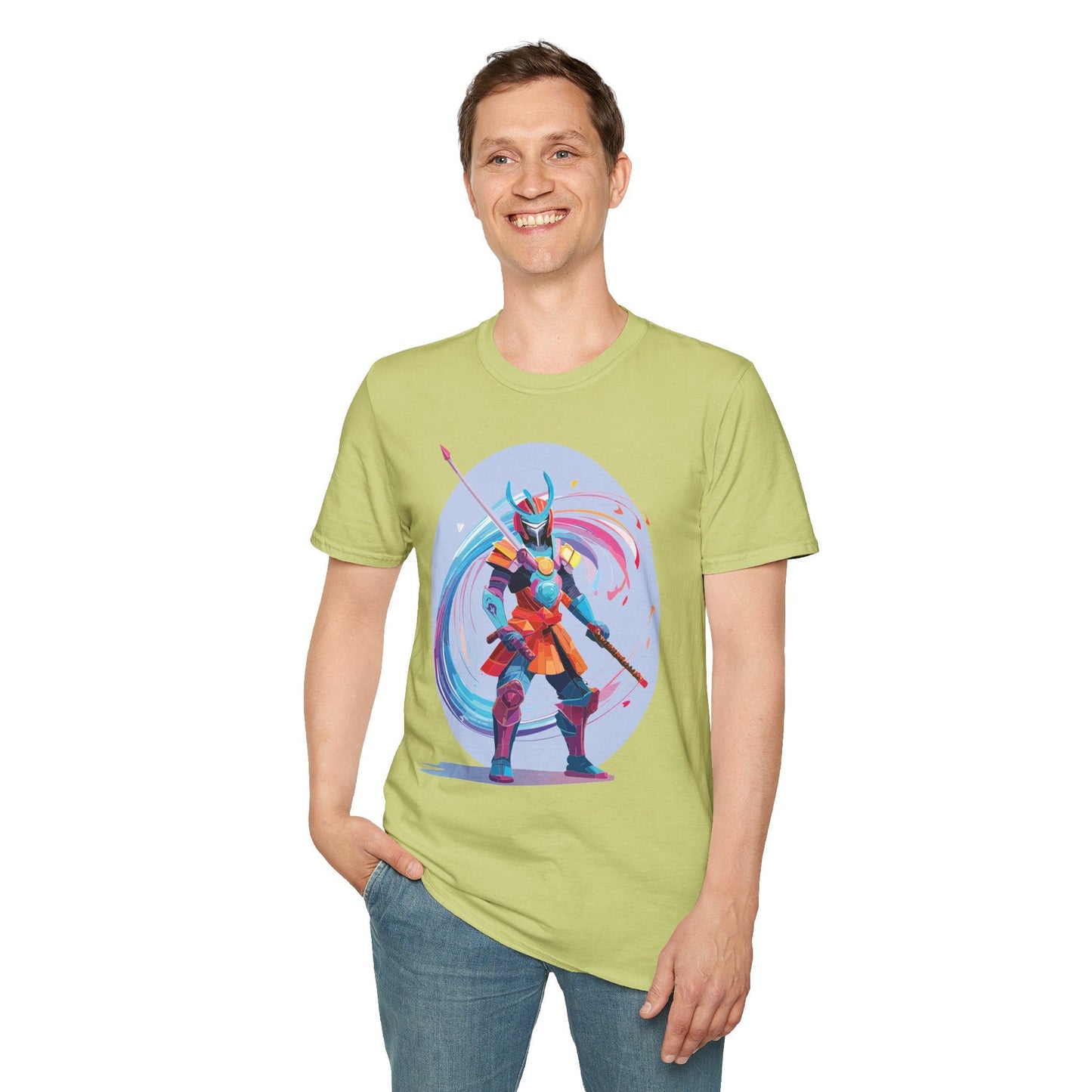 Samurai Shirt Unisex Gildan Softstyle Tee 100 Percent Ring Spun Cotton Samurai Design