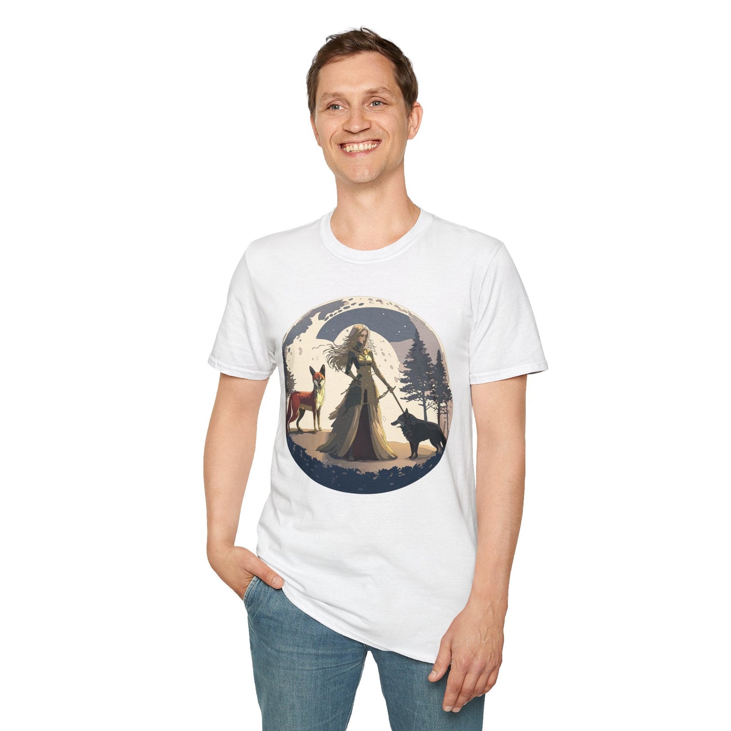 Womens Graphic T Shirt Art Design Tee Softstyle 64000 Gildan Unisex Short Sleeve