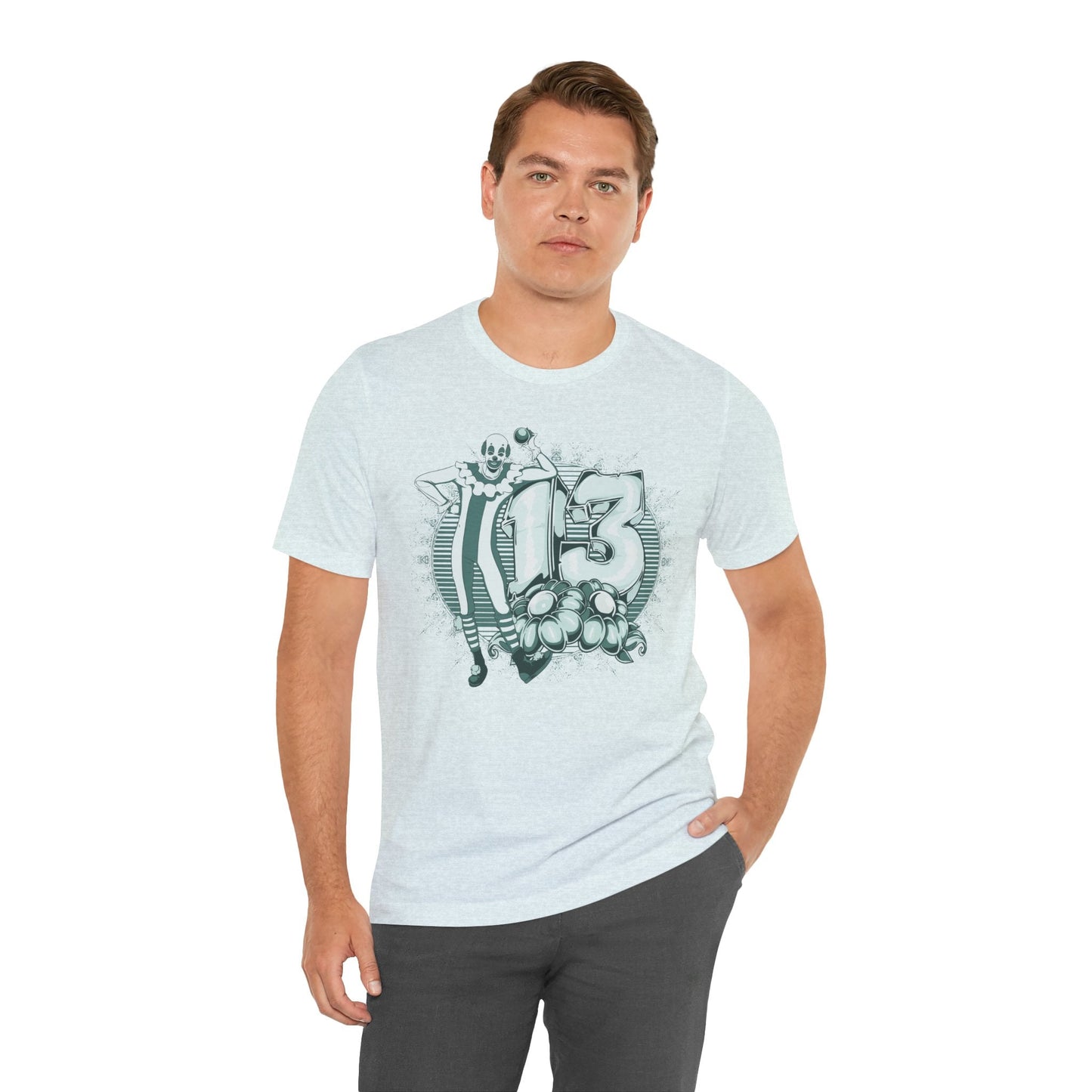Vintage Clown Graphic Illustration Unisex Cotton T-Shirt Art-39