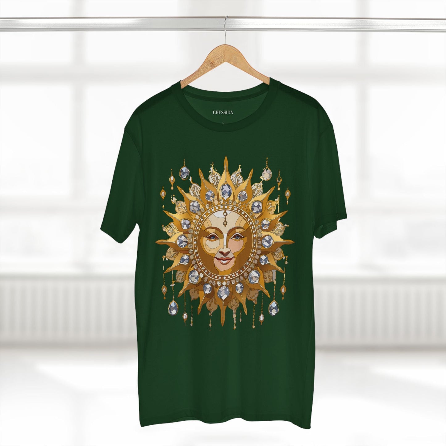 Gold Sun Graphic Unisex 100 Cotton T-Shirt with Golden Art Design 6