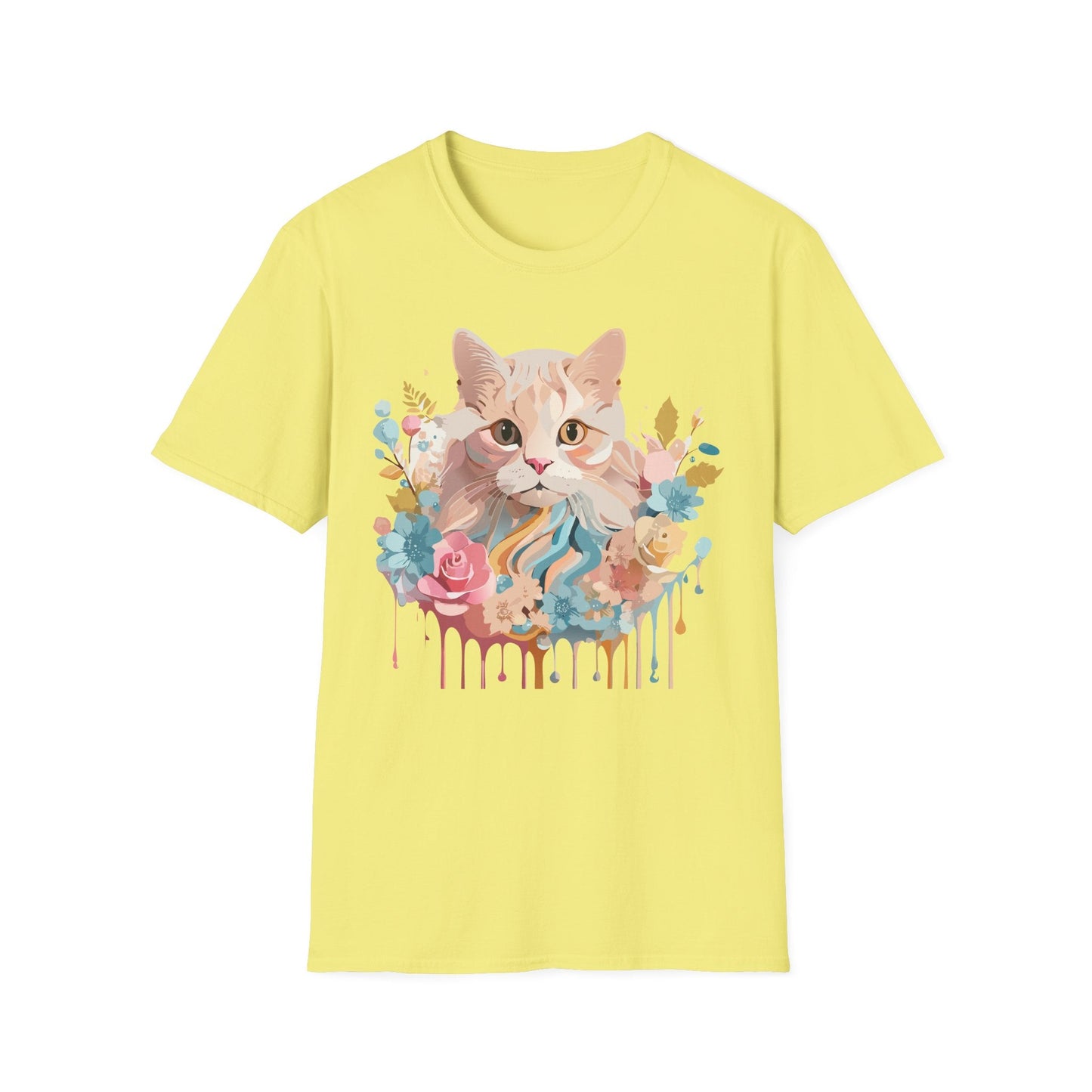 Unisex Cat Shirt Kitten Tee Cat Lover Tee Softstyle 64000 Gildan