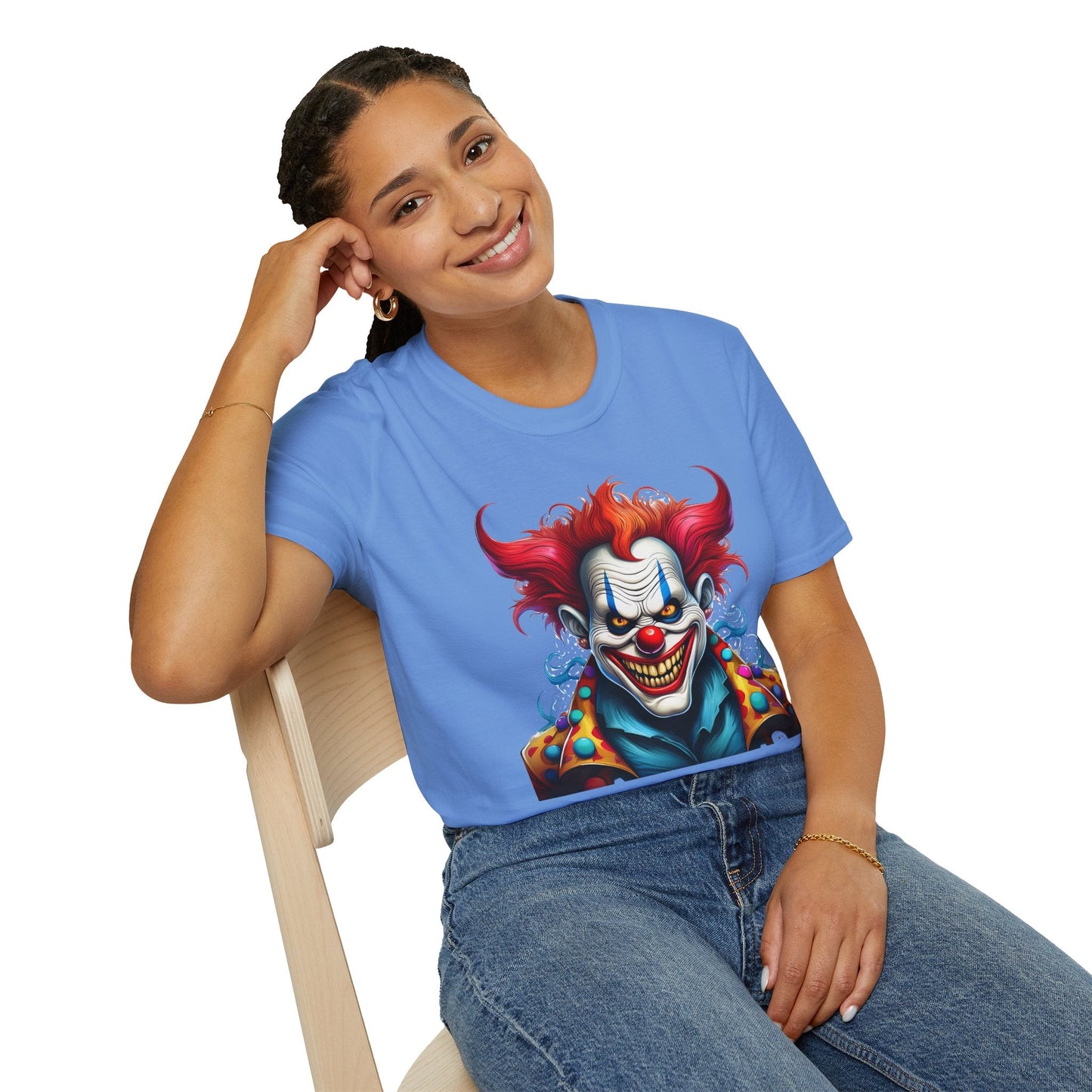 Clown Shirt Unisex Tee Circus Shirt Funny Man Shirt Scary Man Tee 100 Percent Cotton Gildan 64000