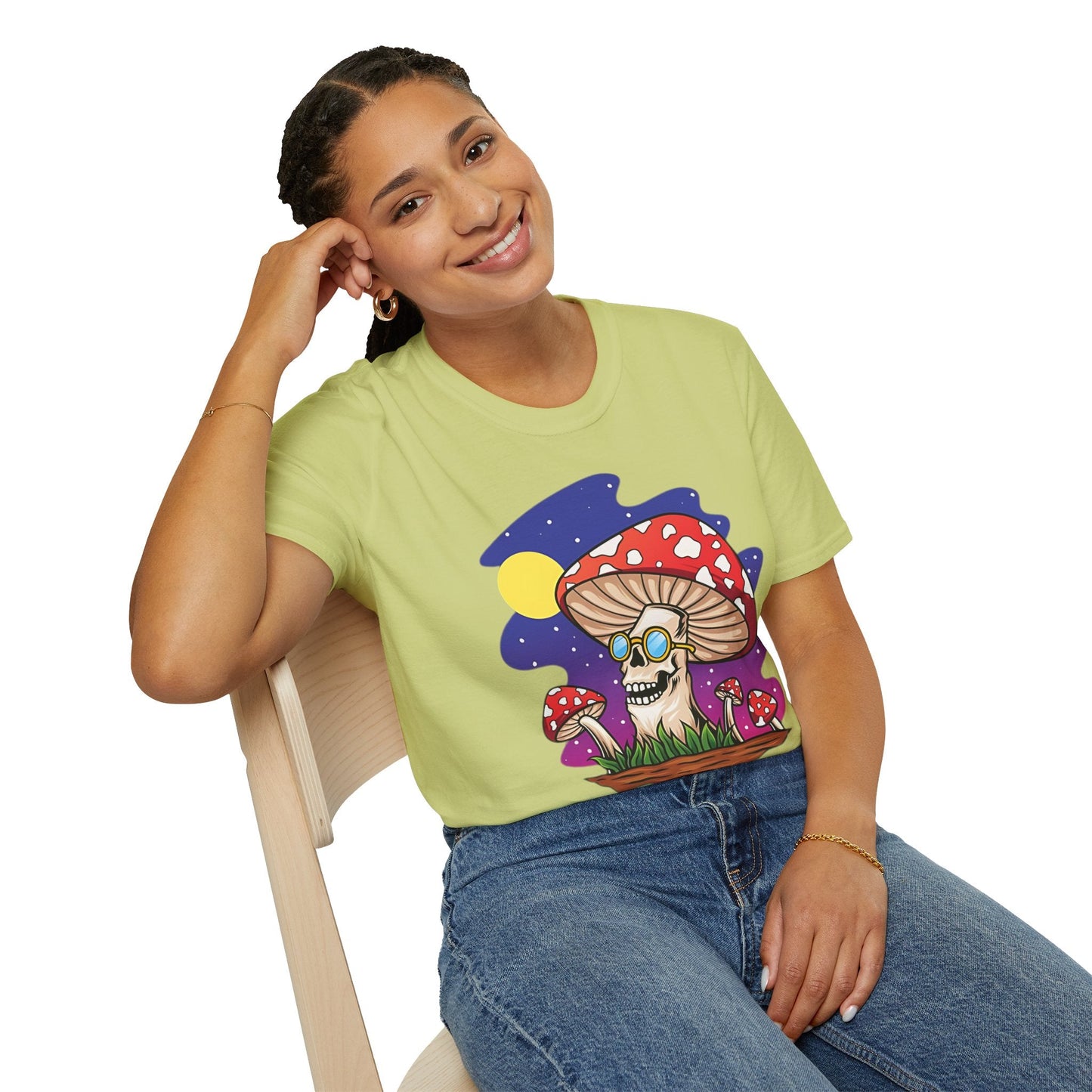Mashroom Mushroom Tee Shirt Unisex Funny Fungus Design Softstyle 64000 Cotton Tee