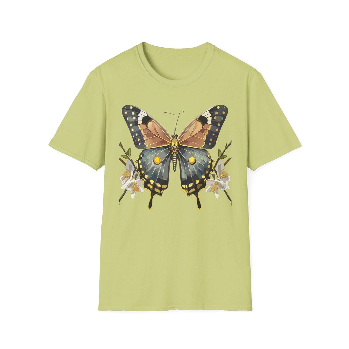 Butterfly Shirt Unisex Gildan Softstyle T Shirt Monarch Butterfly Tee 100 Percent Ring Spun Cotton