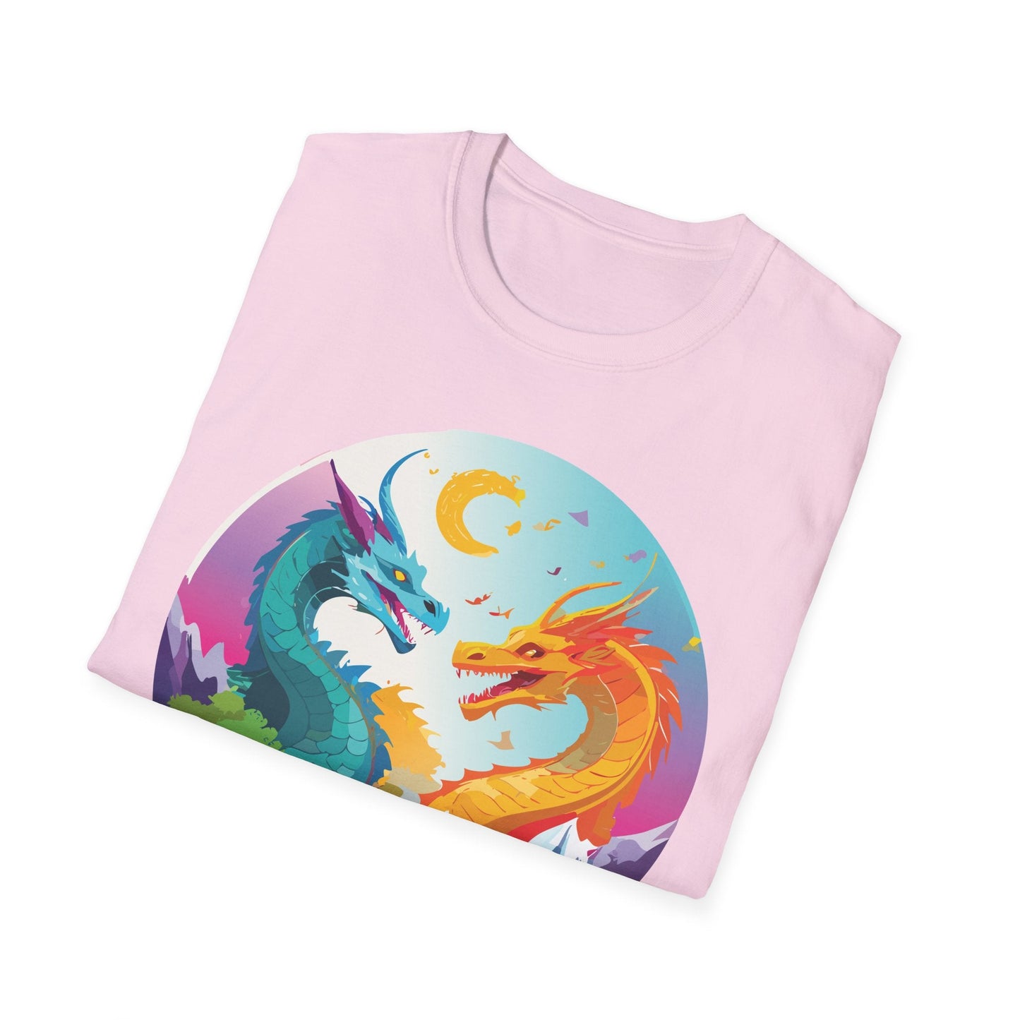 Dragon T Shirt Unisex Gildan Softstyle 64000 Tee Dragon Artwork Animal Print Shirt