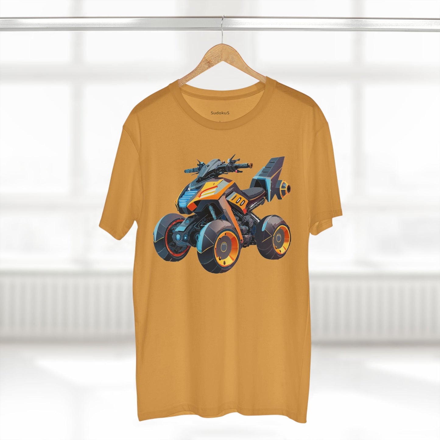 Moto Bike Graphic Unisex 100 Cotton Staple Tee 13