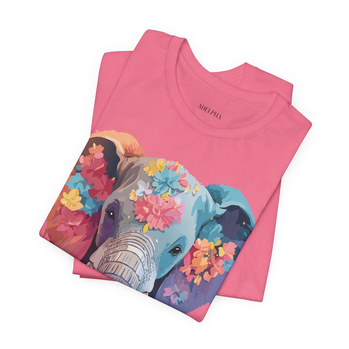Elephant Graphic Tee By Adelpha Unisex Short Sleeve Shirt With Vintage Artwork Design