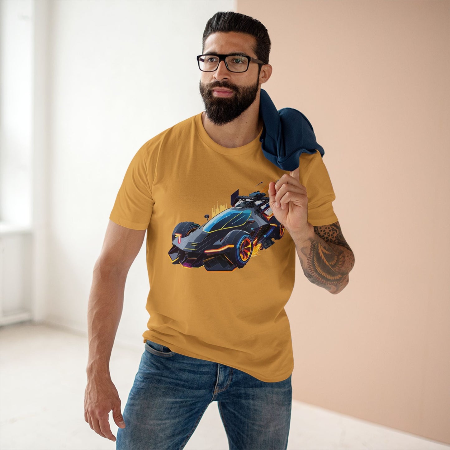 Car Graphic Unisex 100 Cotton Staple Tee 12
