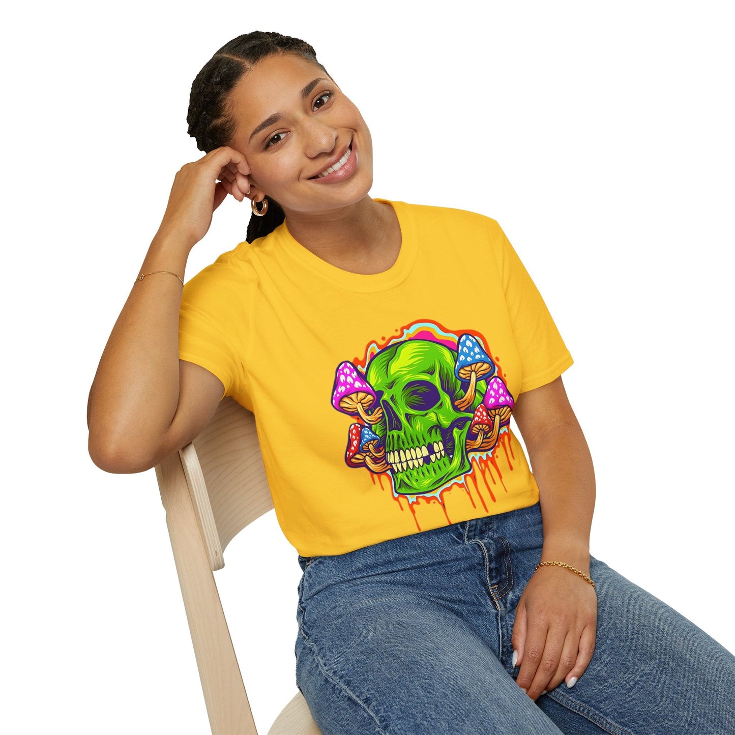 Skull Tee Shirt Unisex Skeleton Shirt With Skull Design Gildan Softstyle 64000 Cotton Tee