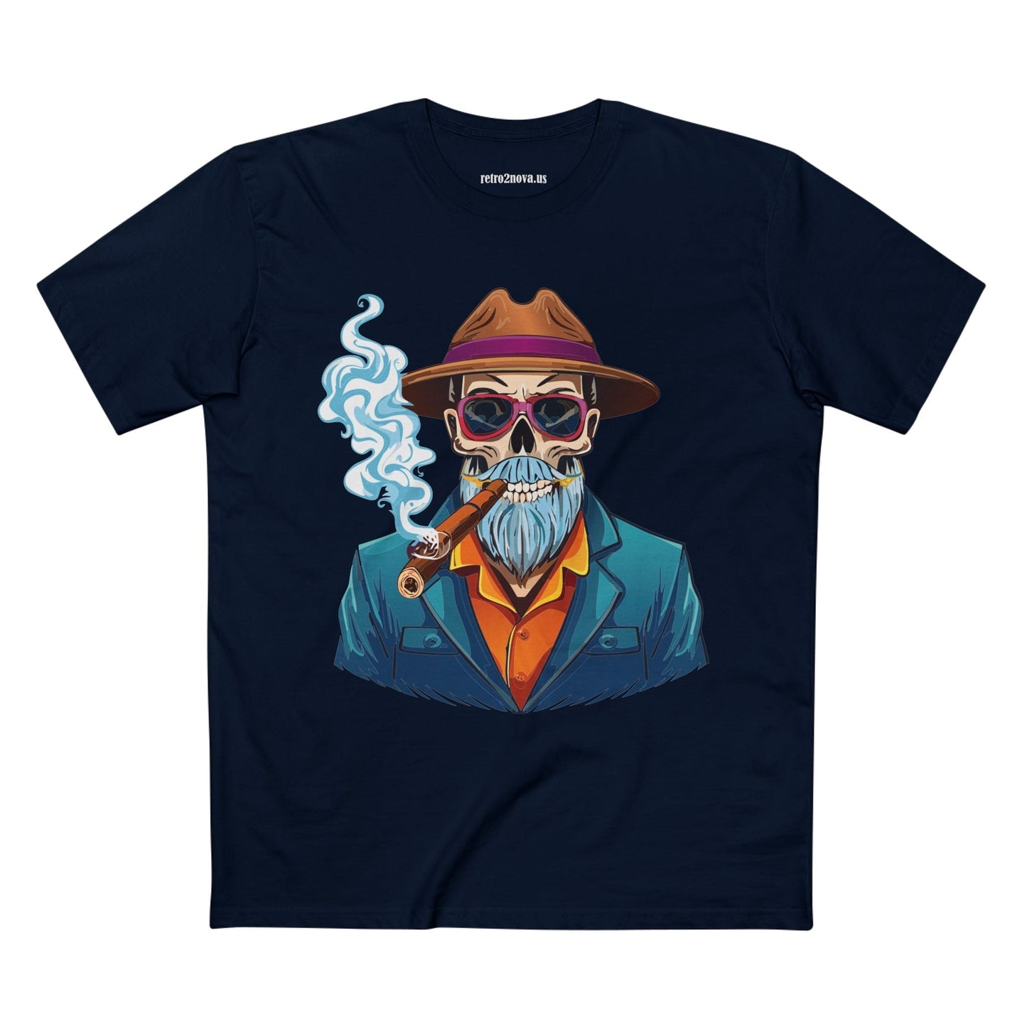 Skull Shirt Skeleton Tee Unisex Premium Cotton Art Design Original By Retro2Nova Exclusive Collection