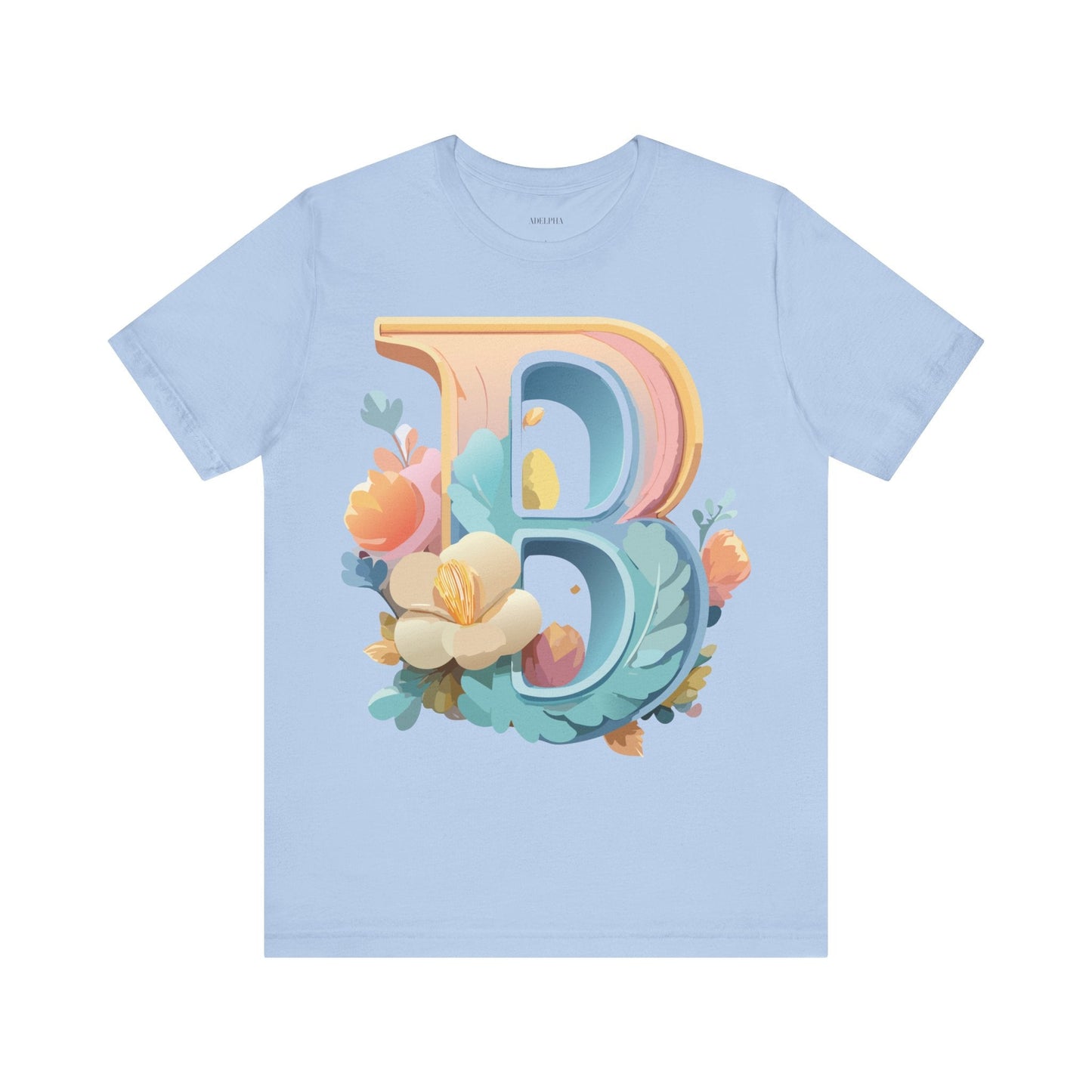 Letter B Graphic Tee Unisex Jersey Short Sleeve Shirt By Adelpha Vintage Artwork