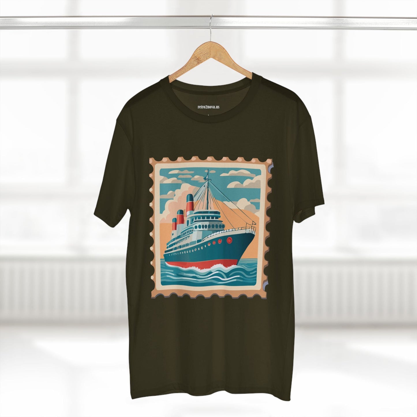 Stamp Shirt Postage Stamp Tee PS43 Unisex Premium Cotton Art Tee Retro2Nova Classic Art Collection