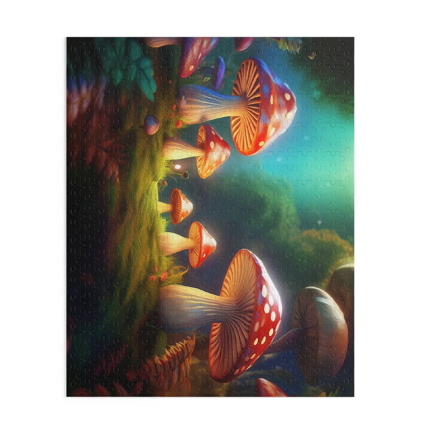 Mushrooms Puzzle 500-Chipboard Pieces in Box | Kids Puzzles Size: 16" x 20",  Ages 9+ and Family pn24