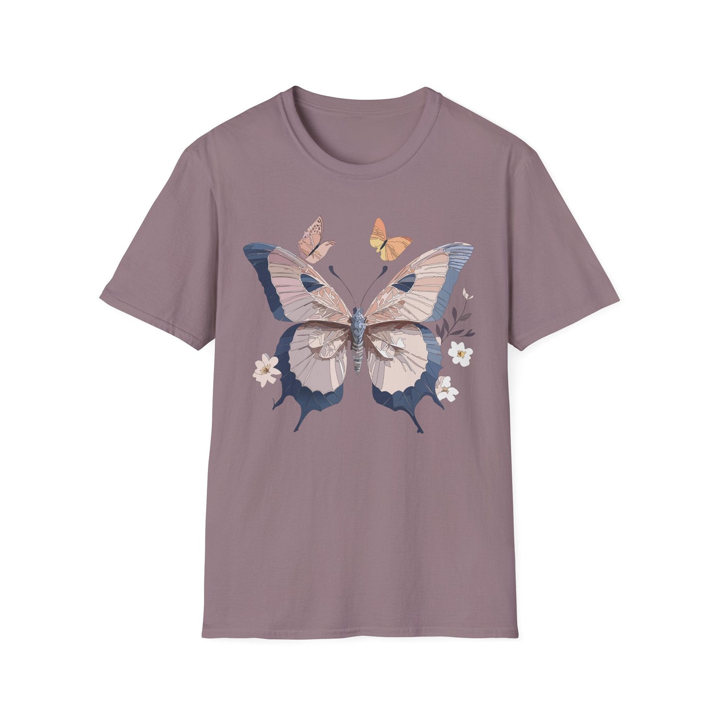 Butterfly Shirt Unisex T Shirt Monarch Print Gildan Softstyle 64000 Cotton Tee Quality