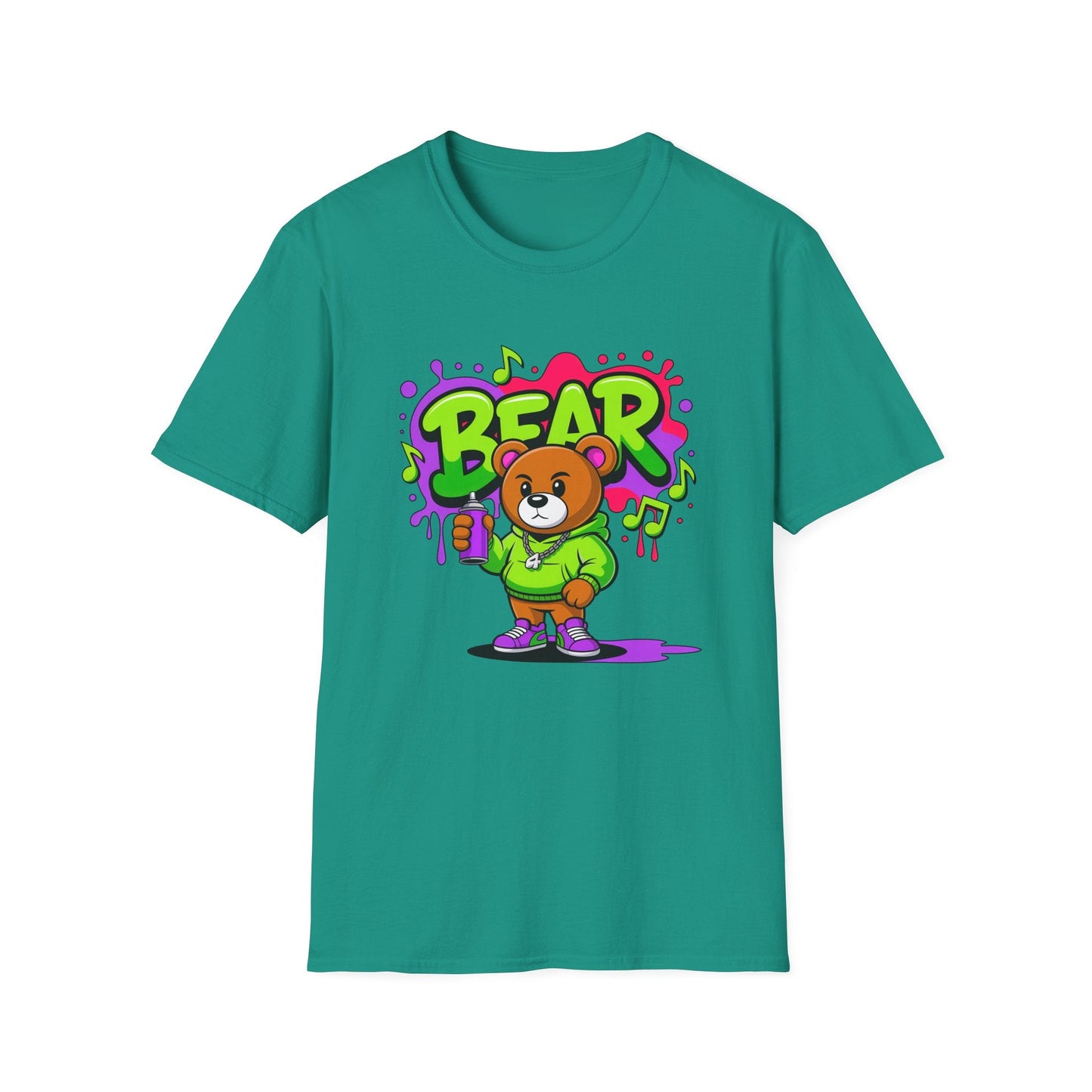 Cartoon T Shirt With Animation Funny Animals Tee Gildan Softstyle 64000 100 Percent Ring Spun Cotton