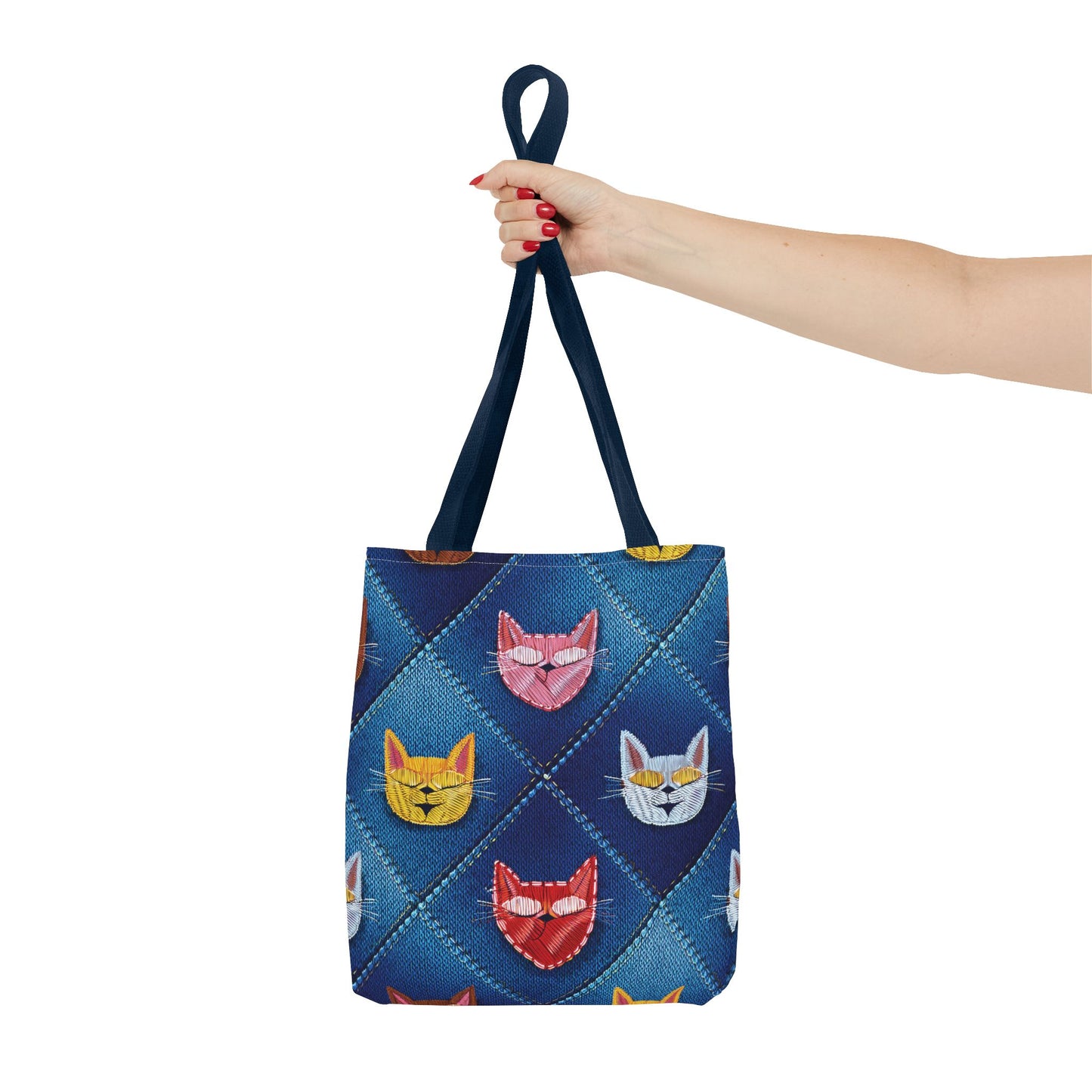 Love Day Graphic Design Denim Fabric Imitation Print Unisex Canvas Bag POLY 3 Sizes Tote Bag 201-21
