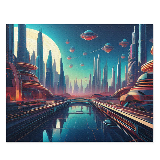 Sci-Fi City Puzzle 500-Chipboard Pieces in Box | Kids Puzzles Size: 16" x 20",  Ages 9+ and Family pn53