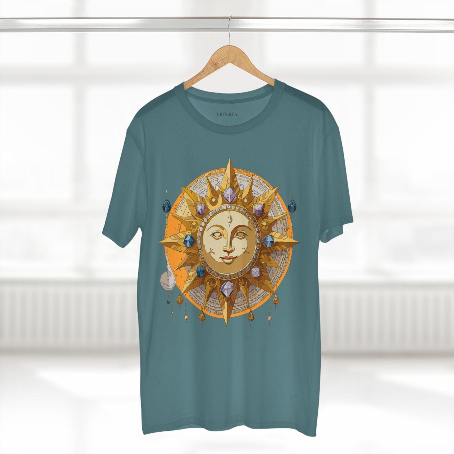 Gold Sun Graphic Unisex 100 Cotton T-Shirt with Golden Art Design 3