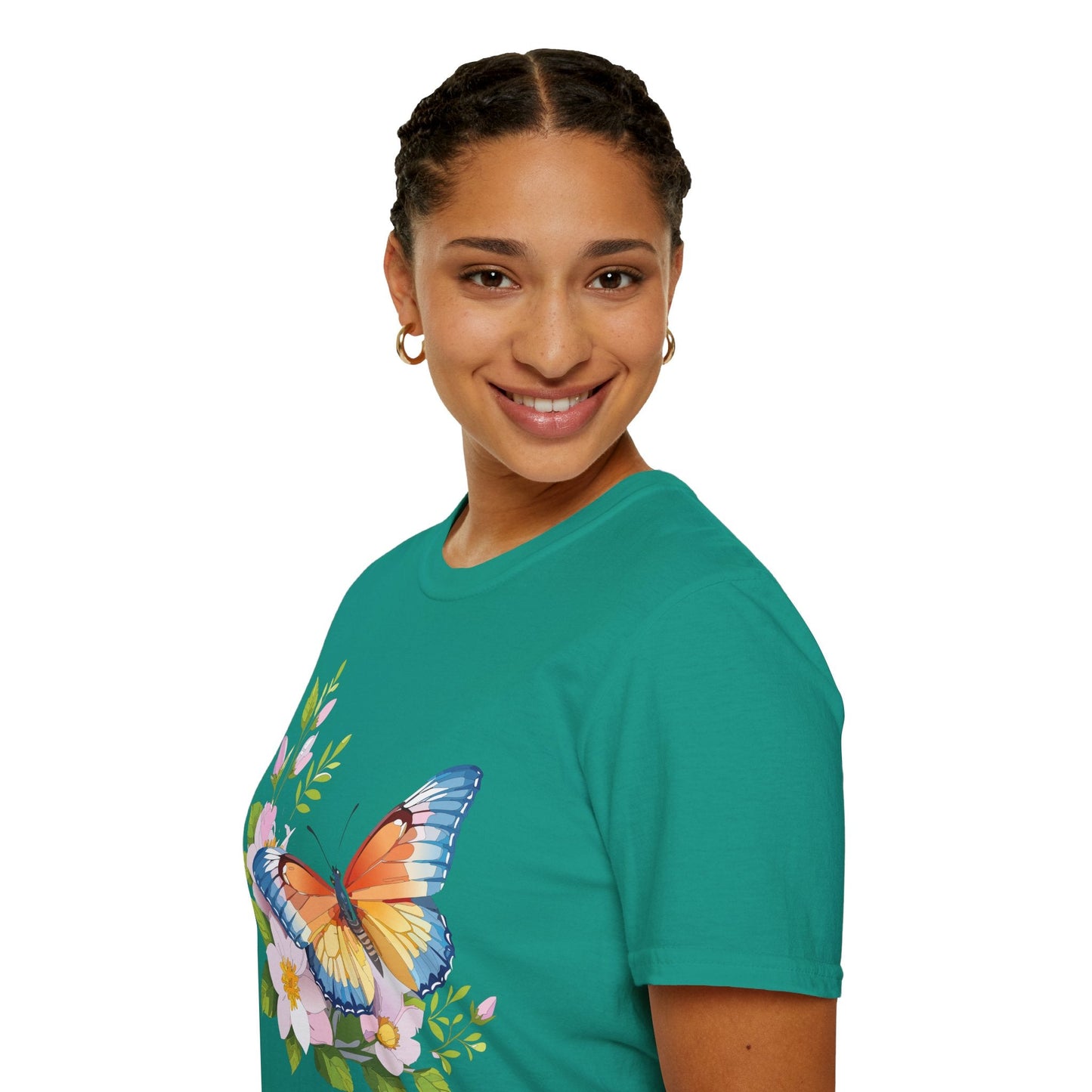 Butterfly T Shirt Unisex Monarch Design Gildan Softstyle 64000 Ring Spun Cotton Tee