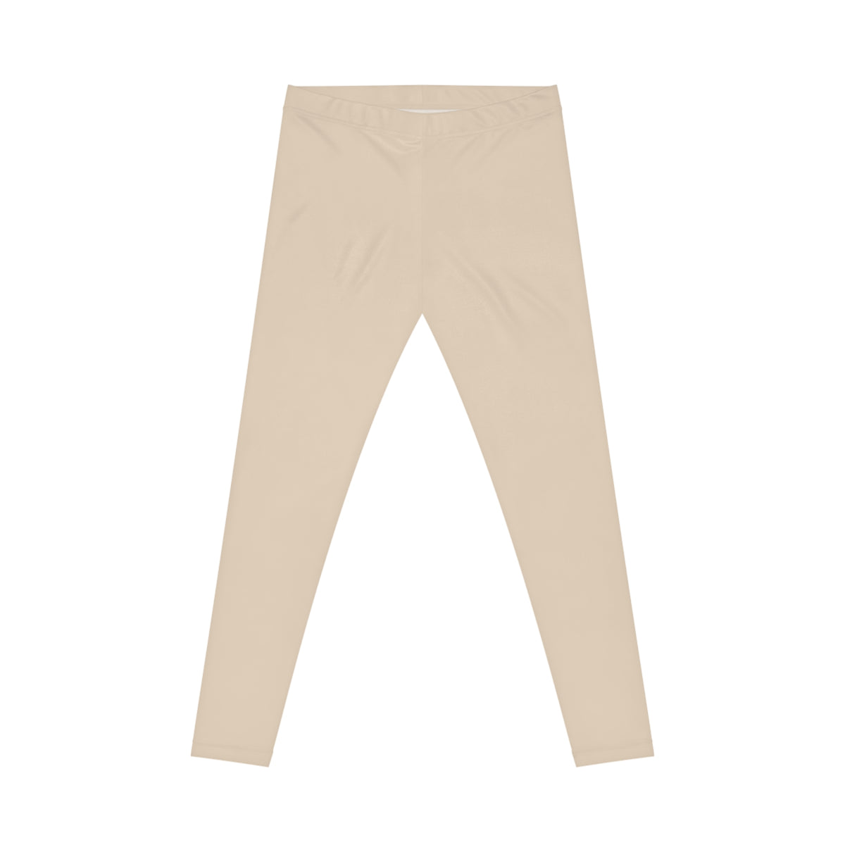 Beach Mist Tan Color Women's Poly-Span Casual Leggings XS-2XL