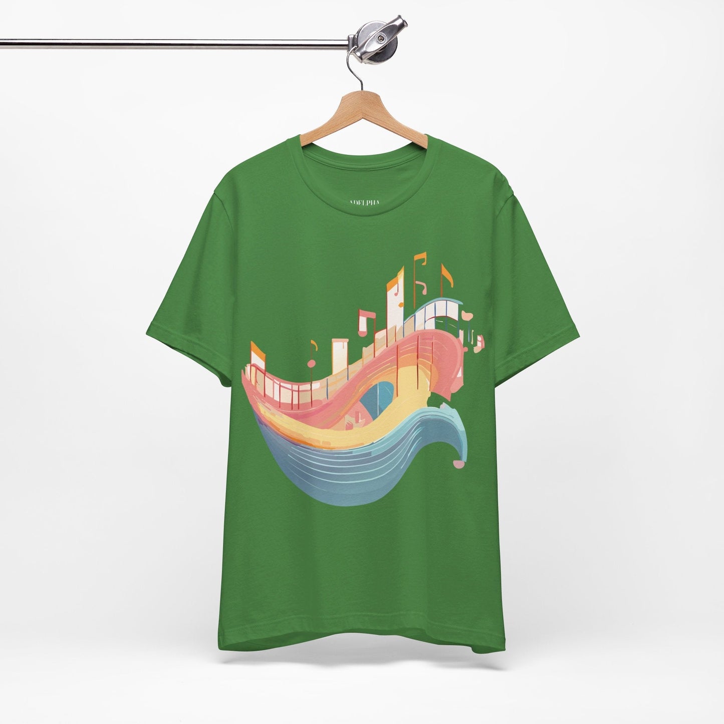 Music Graphic Unisex 100 Cotton Vintage Art with Musical Elements Tee 22