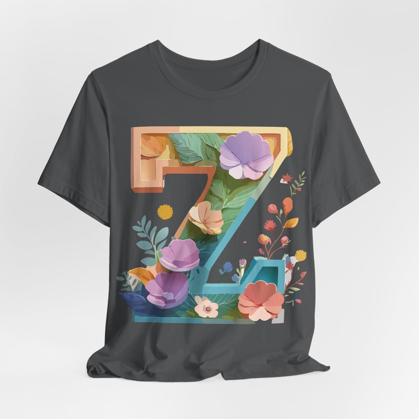 Letter Z Shirt Unisex Graphic Tee By Adelpha Vintage Inspired Artwork Jersey Short Sleeve