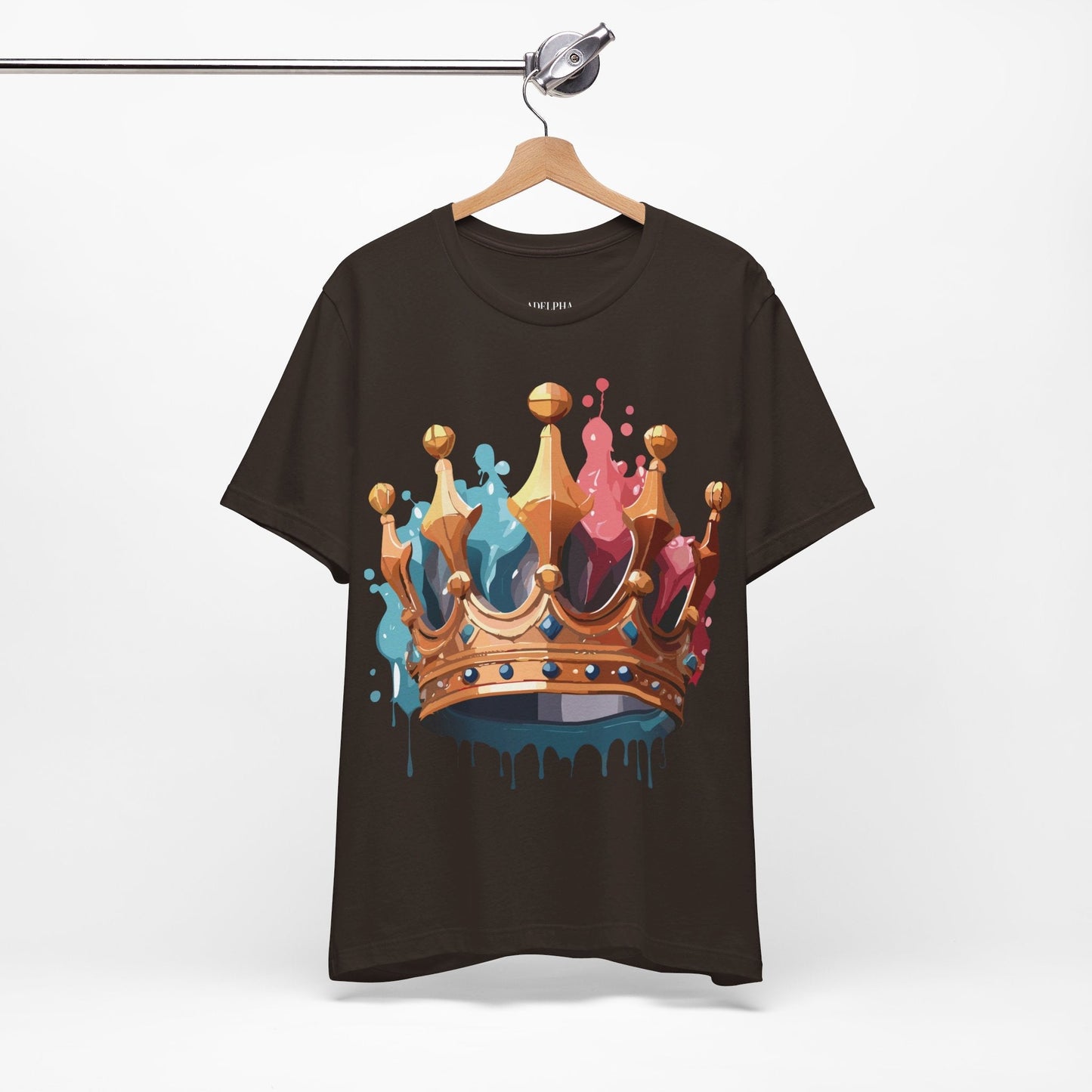 Adelpha Graphic Tee Crown Shirt Unisex Vintage Artwork Premium Casual Everyday Wear T Shirt