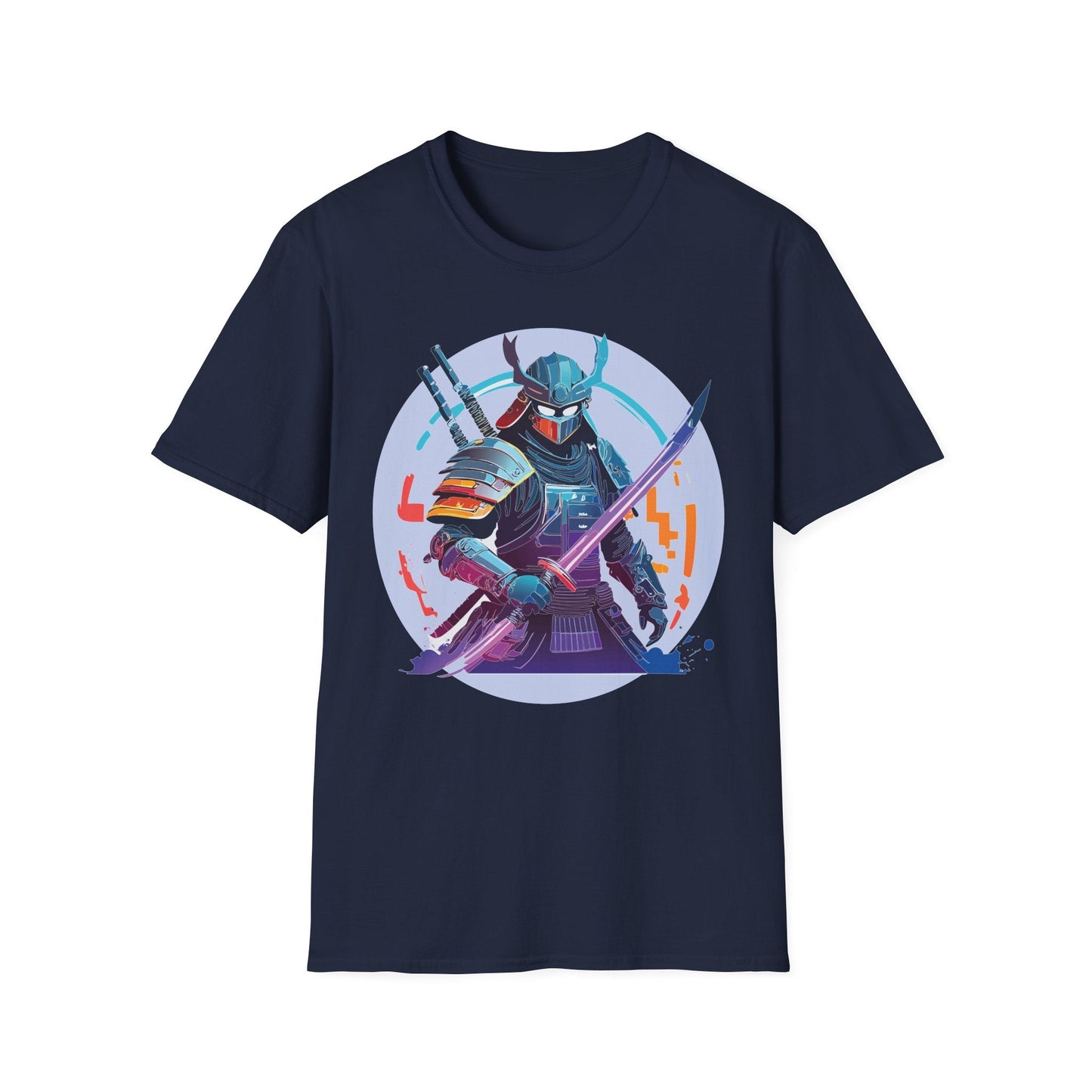 Samurai Shirt Unisex Softstyle Tee 100 Percent Ring Spun Cotton Light 4.5 Oz Graphic Gildan 64000
