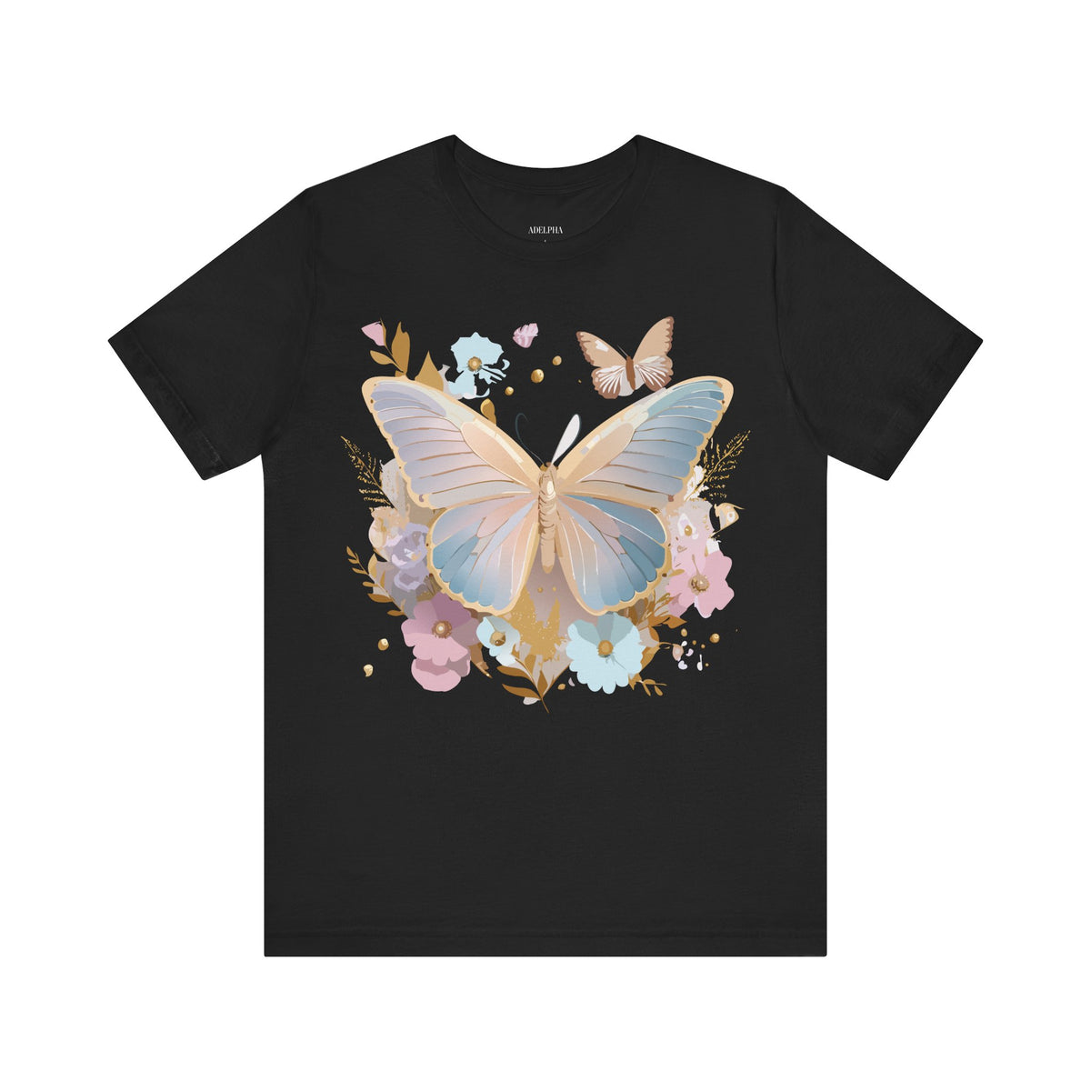 Butterfly Graphic Unisex Cotton Bella+Canvas Tee with Art Design n72