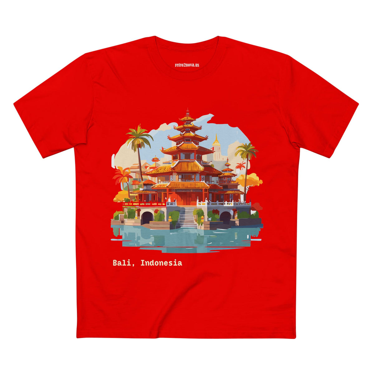 Bali Temple Illustration Tee | Indonesia Travel Shirt