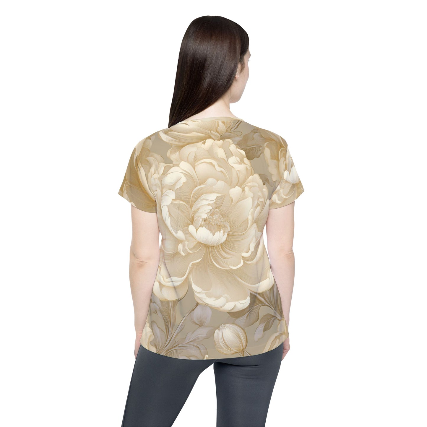 Women Poly T-Shirt with Floral Print