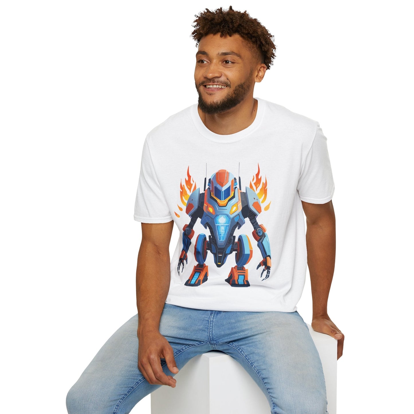 Cyborg Tee Unisex Robot Shirt Terminator Shirt Art Design Gildan Softstyle 64000 Cotton Tee