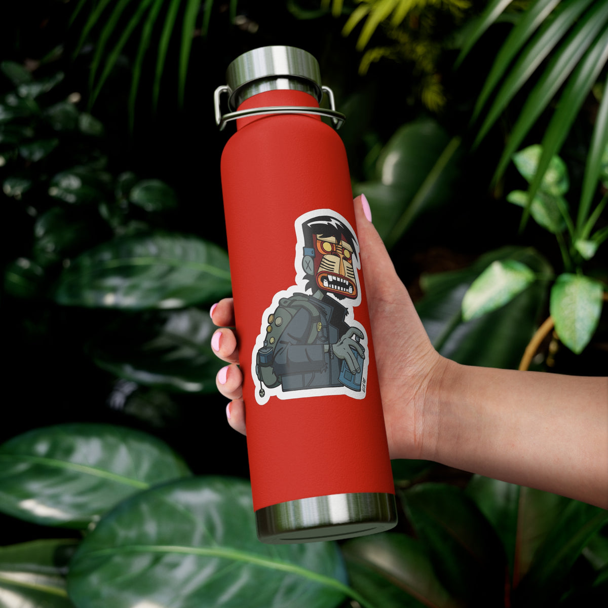 22oz Copper Insulated Water Bottle with Cartoon Design - CV67
