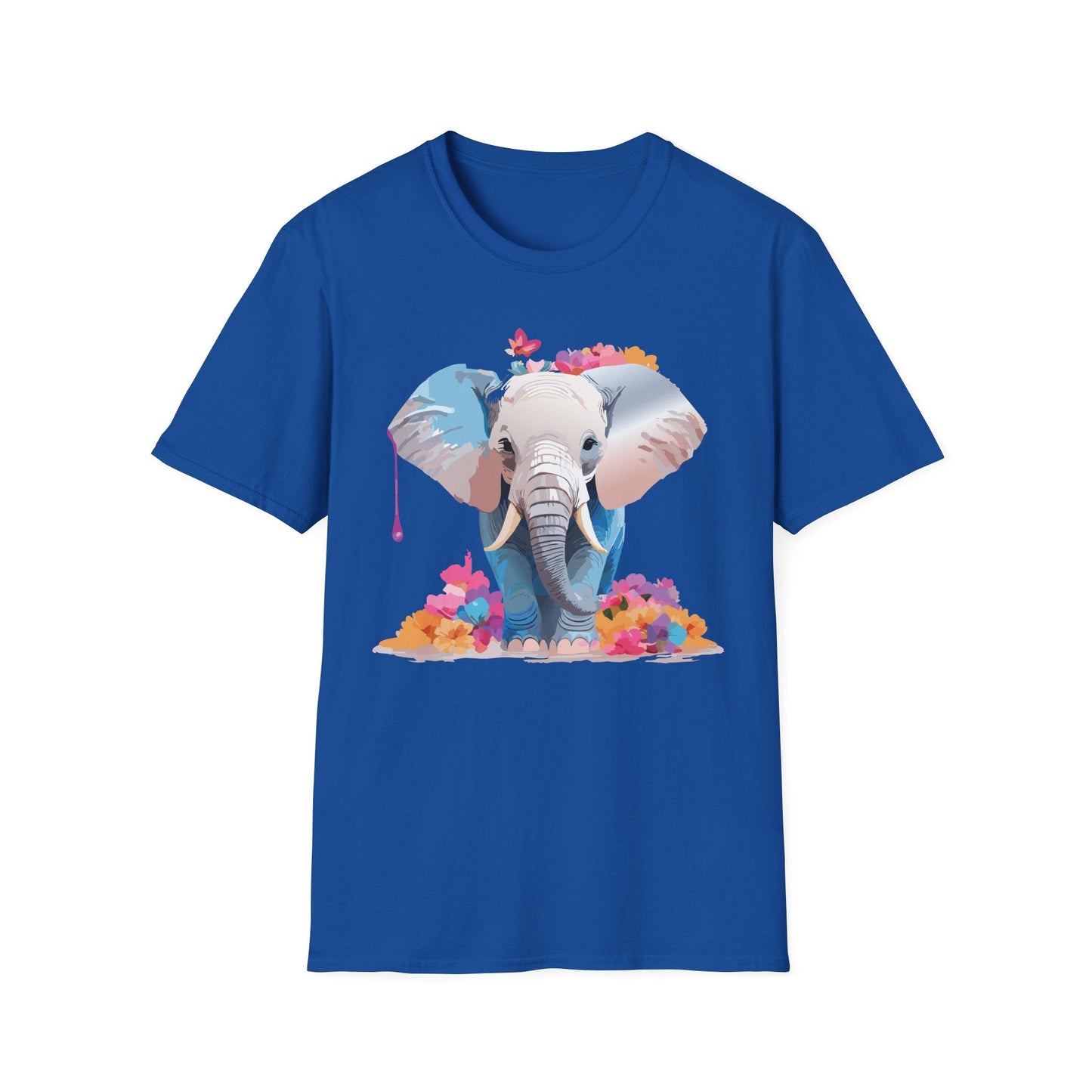 Elephant T Shirt Unisex Softstyle 64000 Graphic Elephant Illustration Animal Tee For Everyday Wear