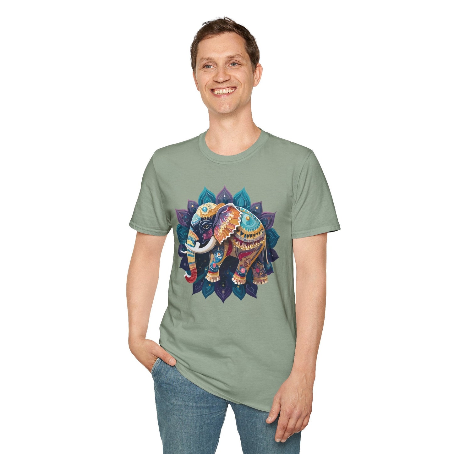 Elephant T Shirt Unisex Softstyle Cotton Tee Gildan 64000 Comfortable Everyday Wear