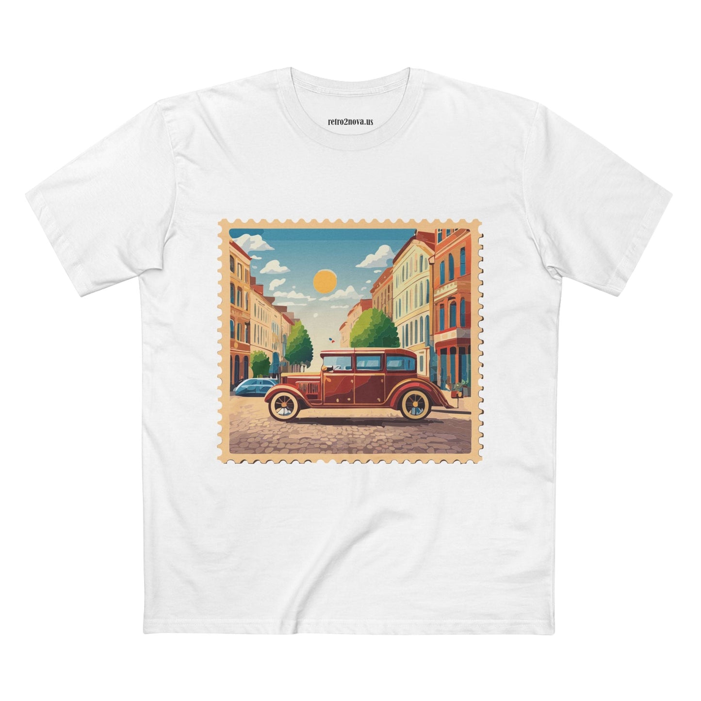 Stamp Shirt Postage Stamp Tee Unisex Premium Cotton Art Design PS27 From Retro2Nova Collection