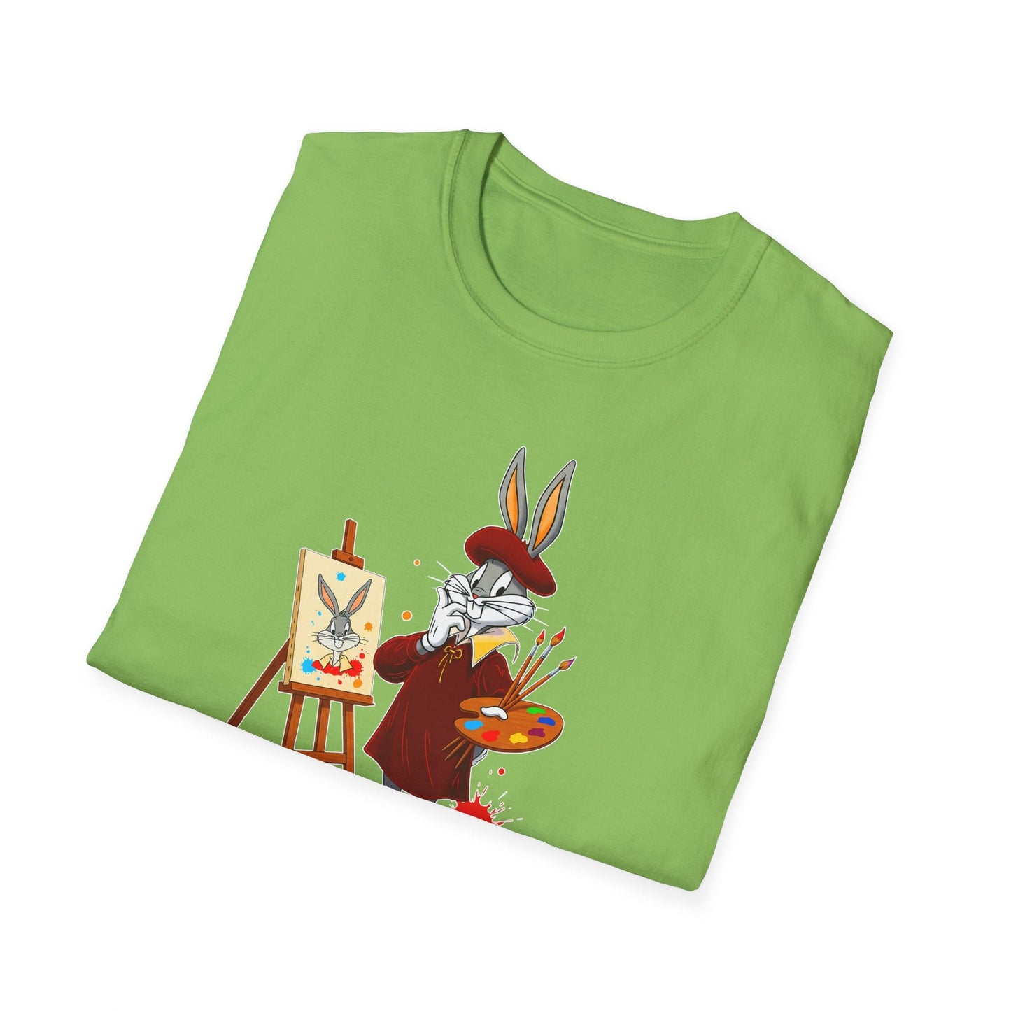 Cartoon Bunny Graphic Unisex Cotton Animal Animation Artwork Design Tee 9