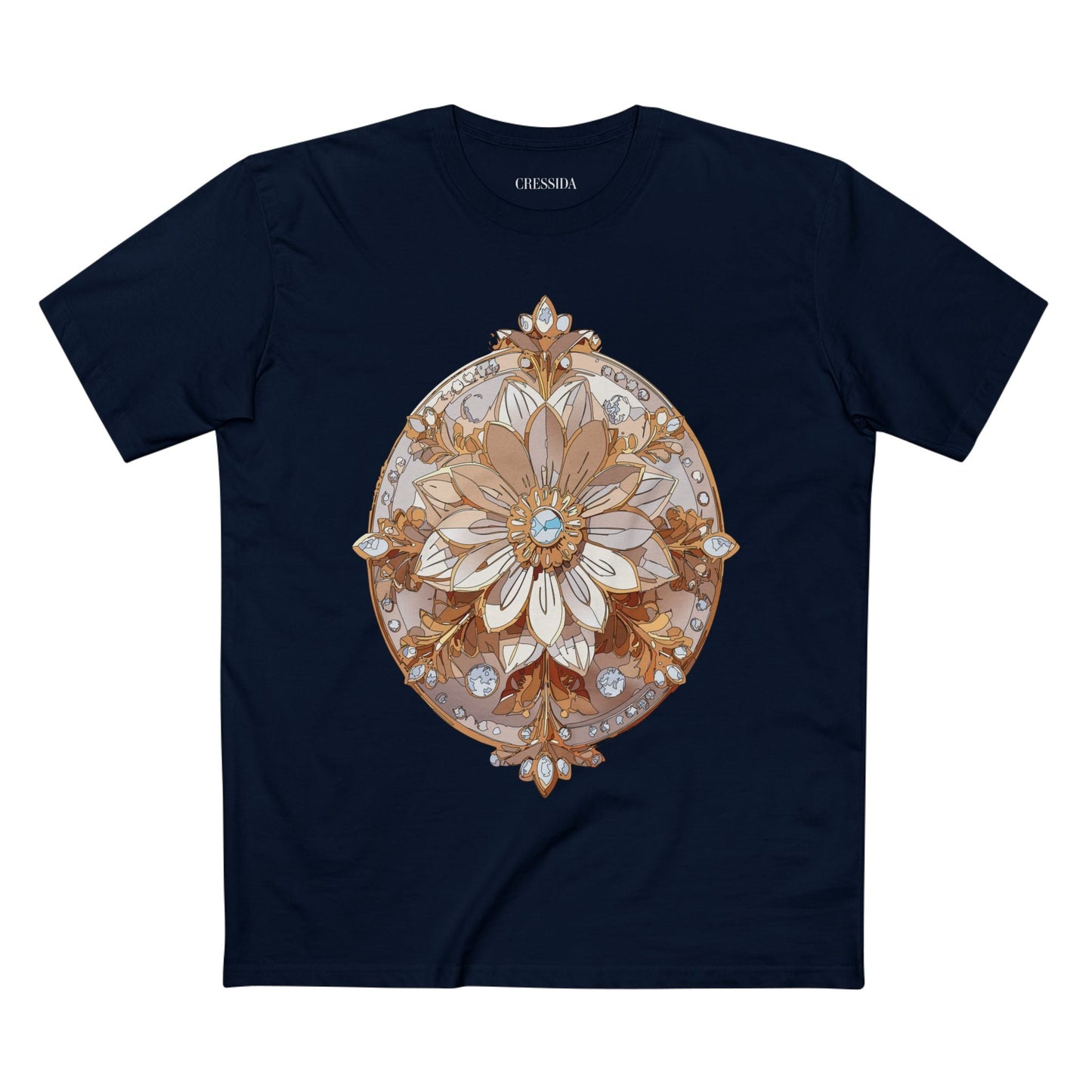 Floral Graphic T-Shirt Unisex 100 Cotton Art Design with Antique Flowers Tee 12