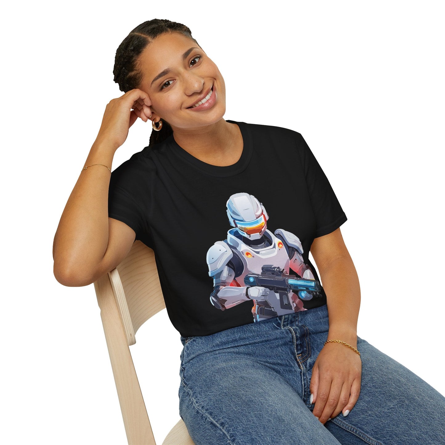 Robocop Themed Unisex Softstyle T Shirt With Robocop Art Design Cotton Tee Premium Comfort
