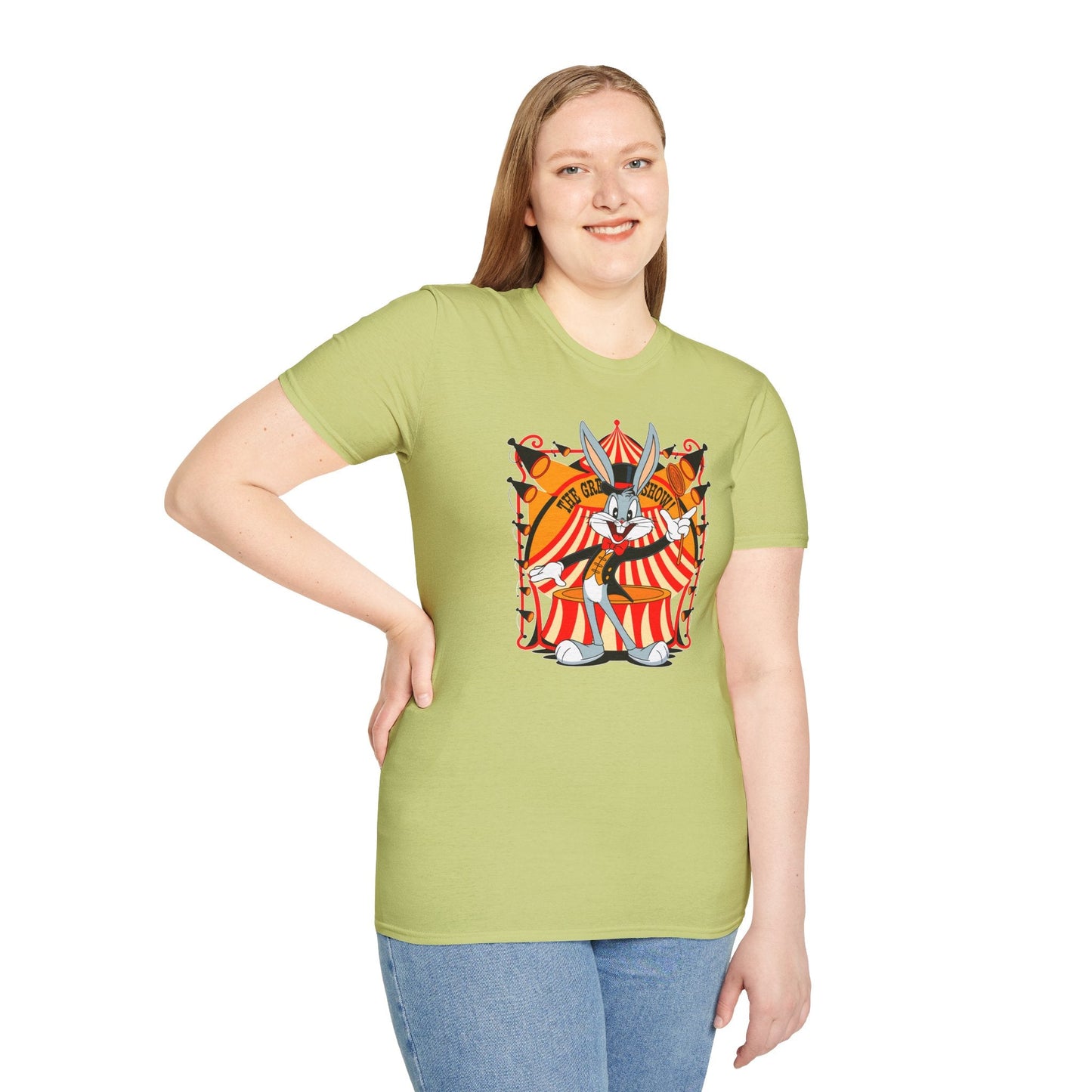 Bugs Bunny Unisex Shirt Gildan Softstyle Tee Cartoon Graphic Design 100 Percent Cotton
