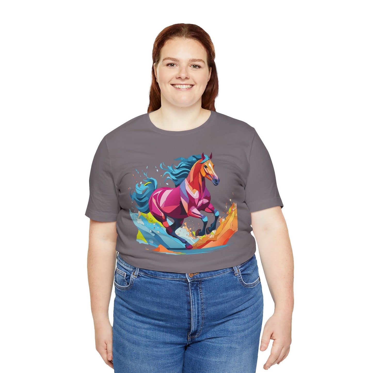 Unisex Animal Tee Shirt With Wild Animals Art Design Short Sleeve Casual Wear Everyday