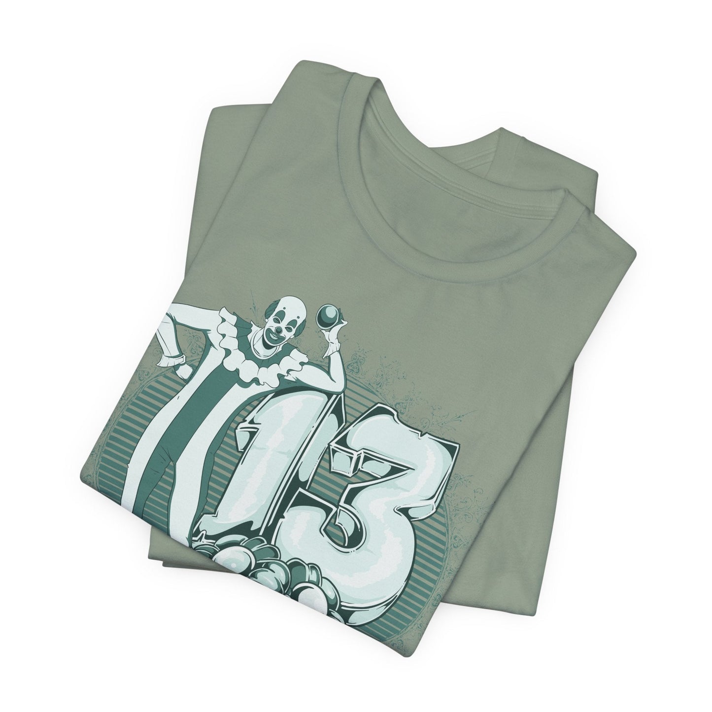 Vintage Clown Graphic Illustration Unisex Cotton T-Shirt Art-39