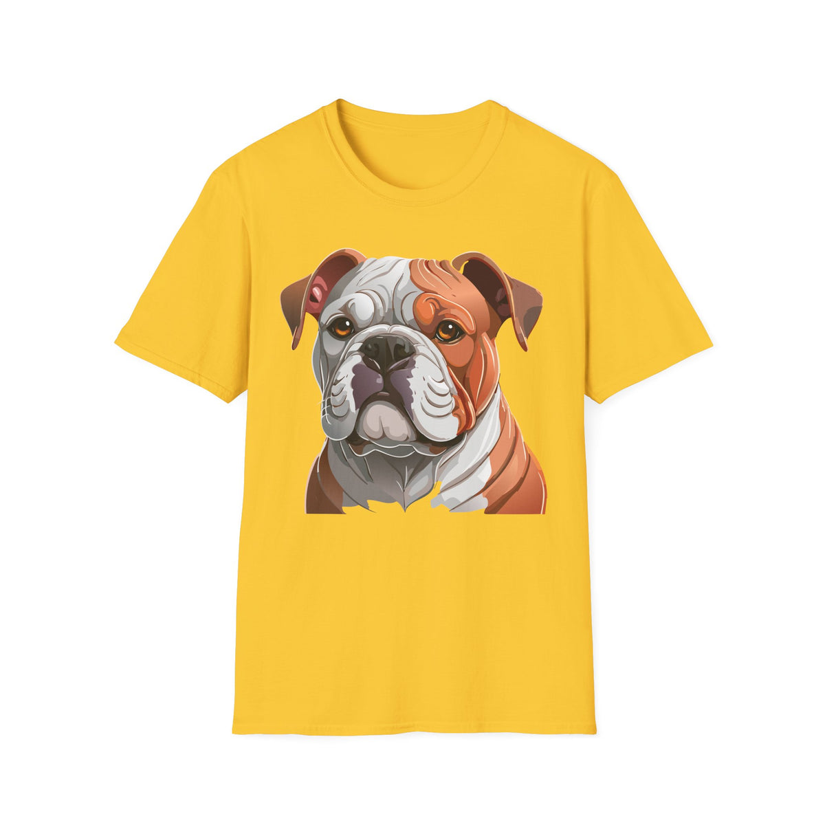 Bulldog Face T-Shirt | English Bulldog Illustration